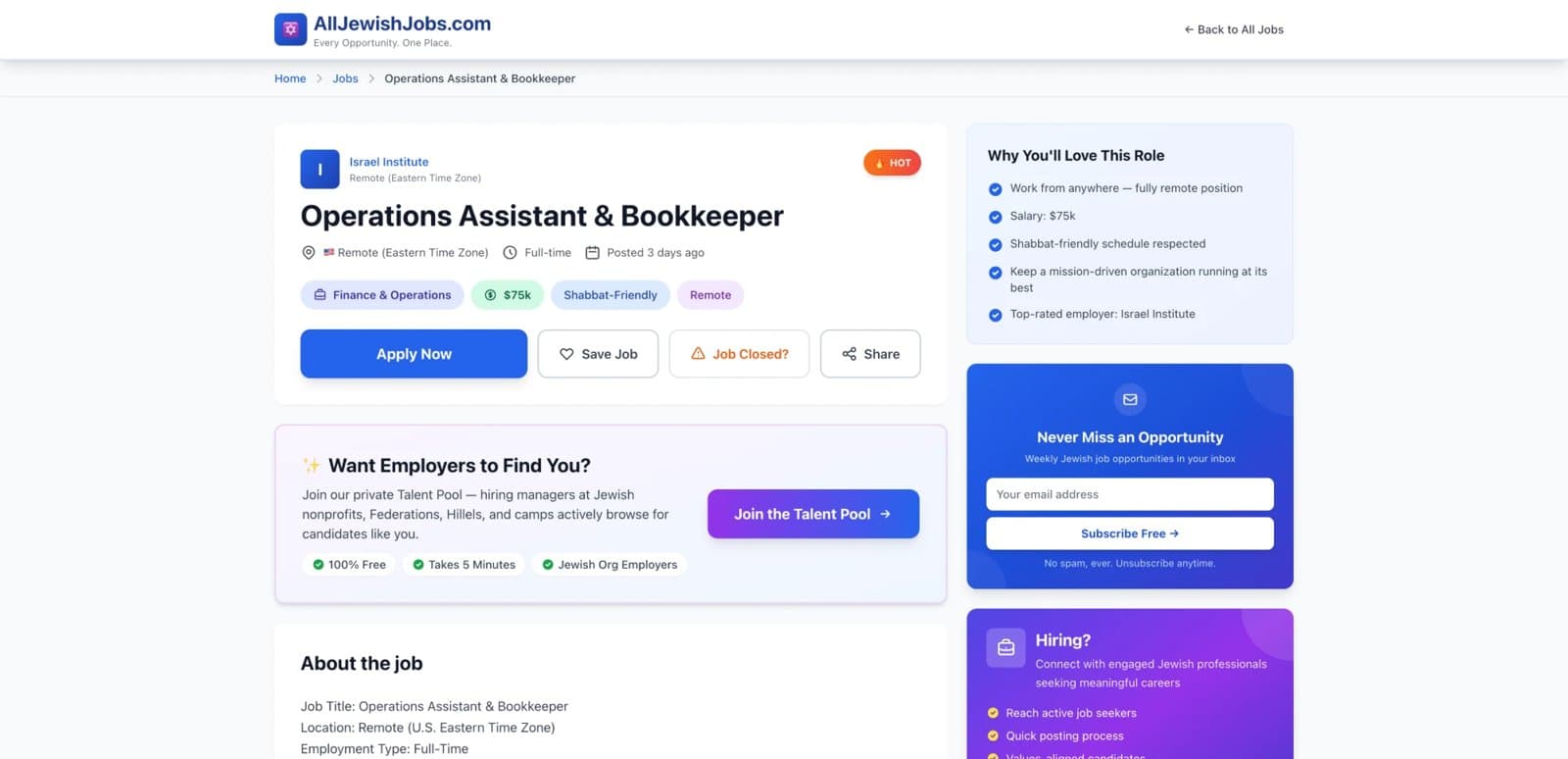 AllJewishJobs.com product screenshot