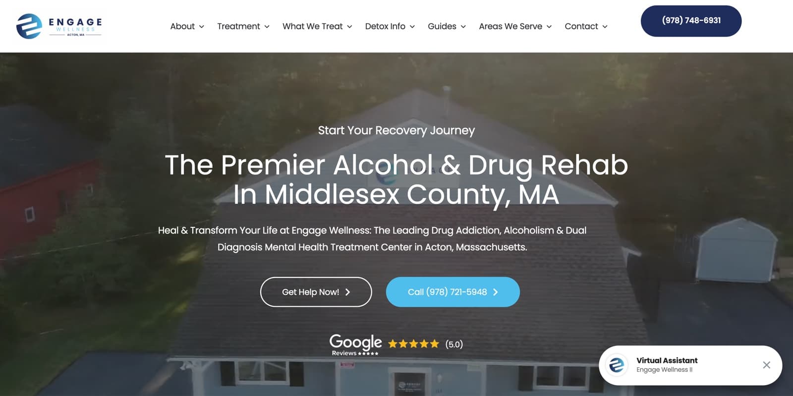 Brand, logo, and website for a behavioral health & addiction treatment center